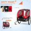 Dog Bike Trailer Foldable Pet Cart with 3 Entrances for Travel