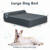 Orthopedic Dog Bed with Headrest and Removable Washable Cover