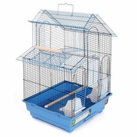 House Style Bird Cage (Option: Blue)